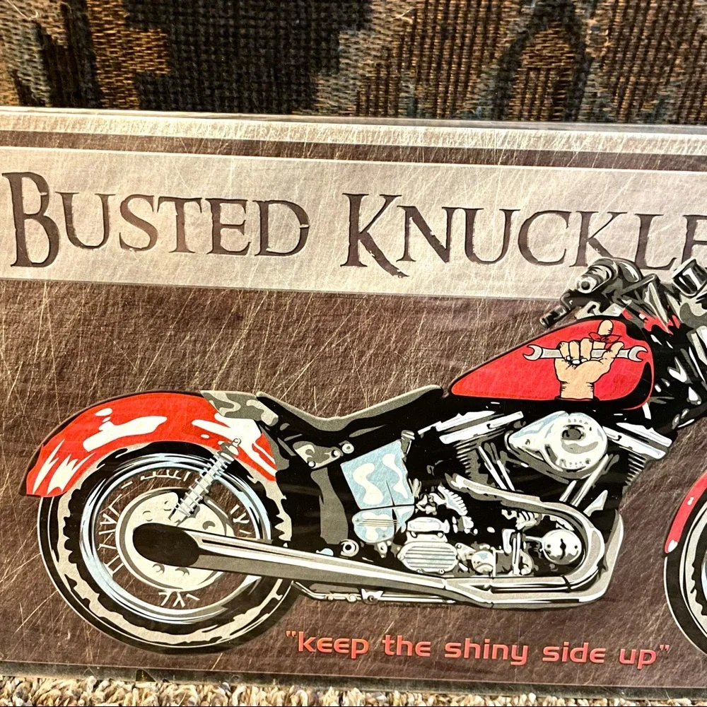 NEW Busted Knuckle Garage Motorcycle Metal Sign